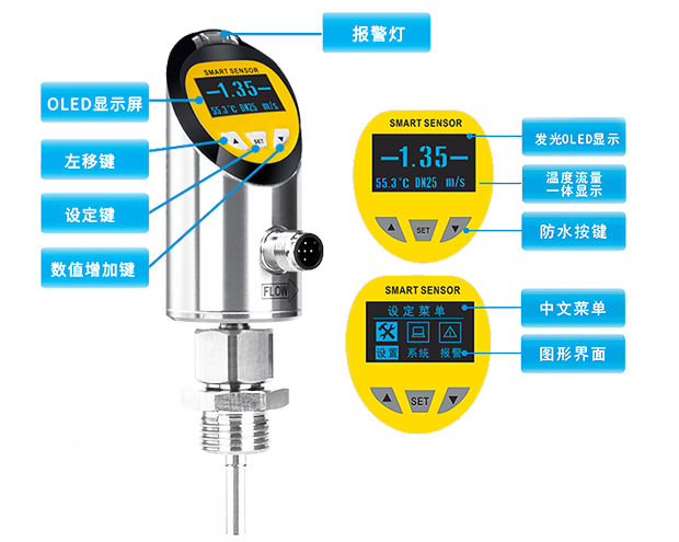 流量温度一体式传感器跟普通流量开关有何区别